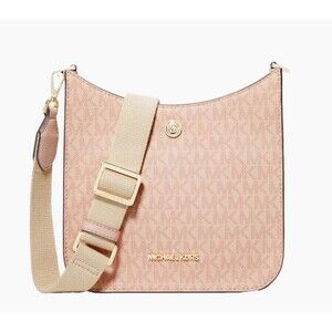 New Michael Kors Briley Small Logo Messenger Bag Ballet